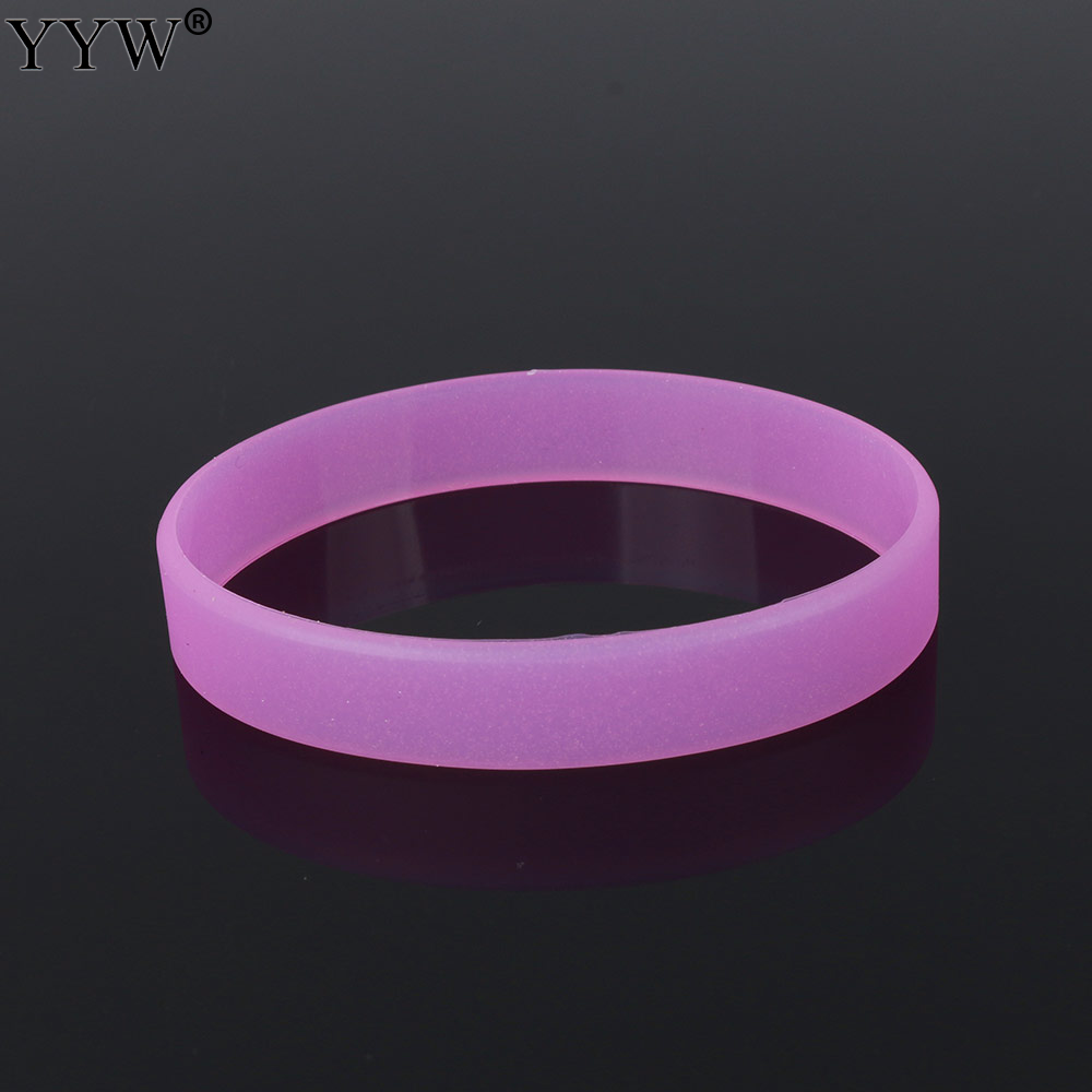 6 Colors Glow in the Luminous Elastic Rubber Silicone Bracelets Men Women Bangles Basketball Sports Wristbands Silicone Bracelet