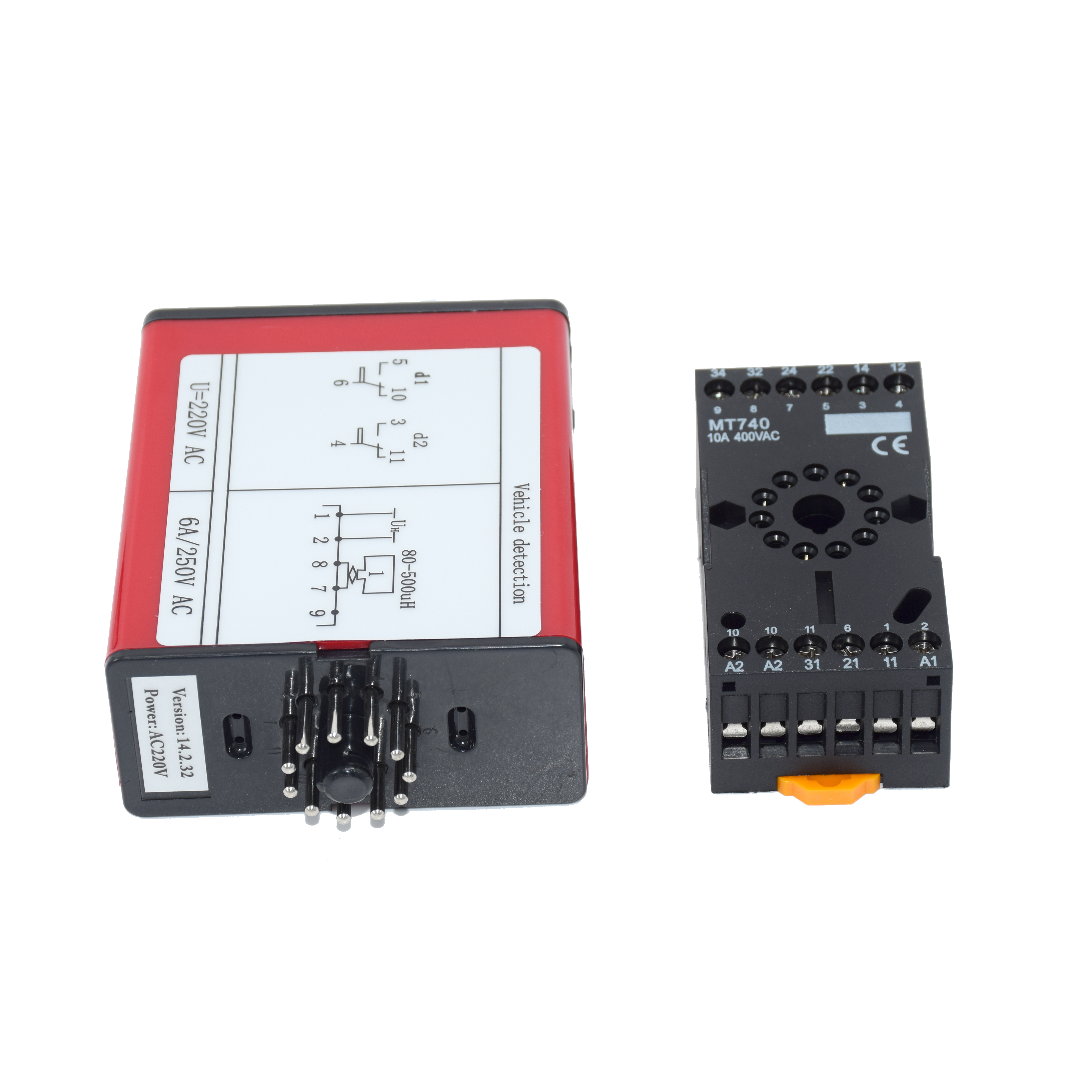 AC220V Traffic Inductive Loop Vehicle Detector Signal Control For Car Parking System
