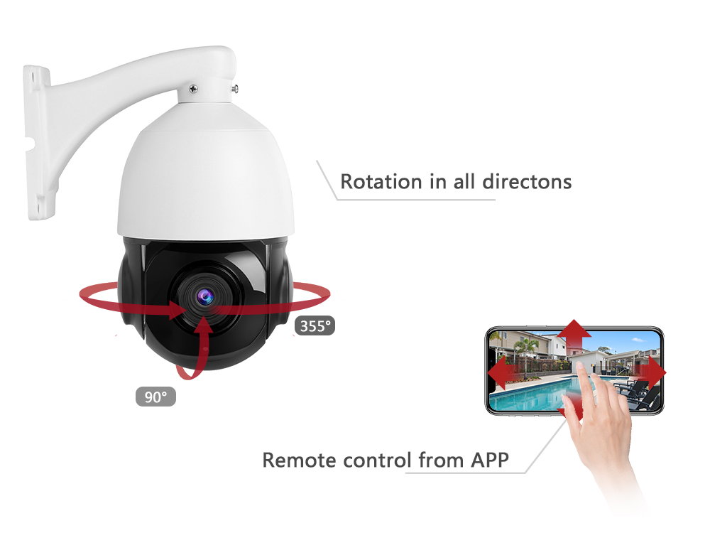 Anpviz 5MP PTZ Camera Outdoor 30X Zoom Speed Dome Security Surveillance POE IP Camera IR 80m IP66 P2P View