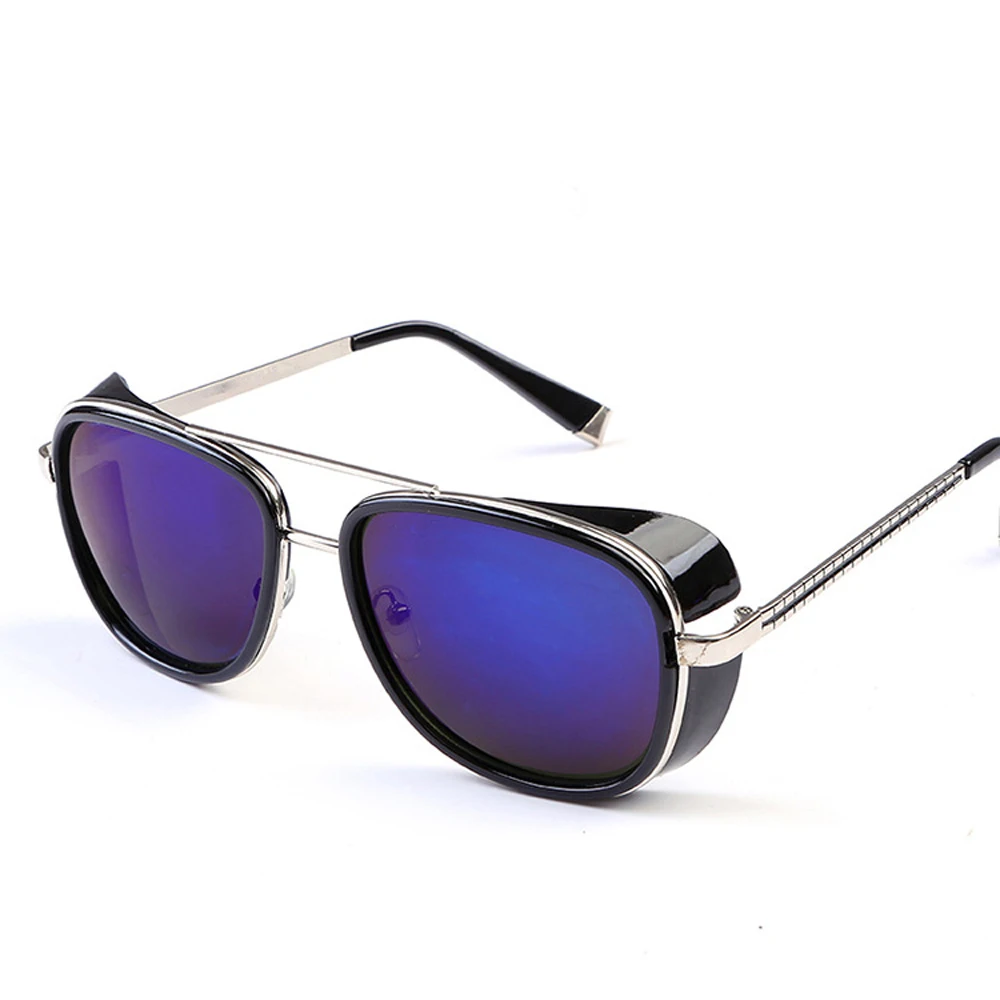 XaYbZc 2024 Steampunk Sunglasses Men Brand Women Mirror Designer Sun glasses Vintage Lens Red UV400 Sunglasses