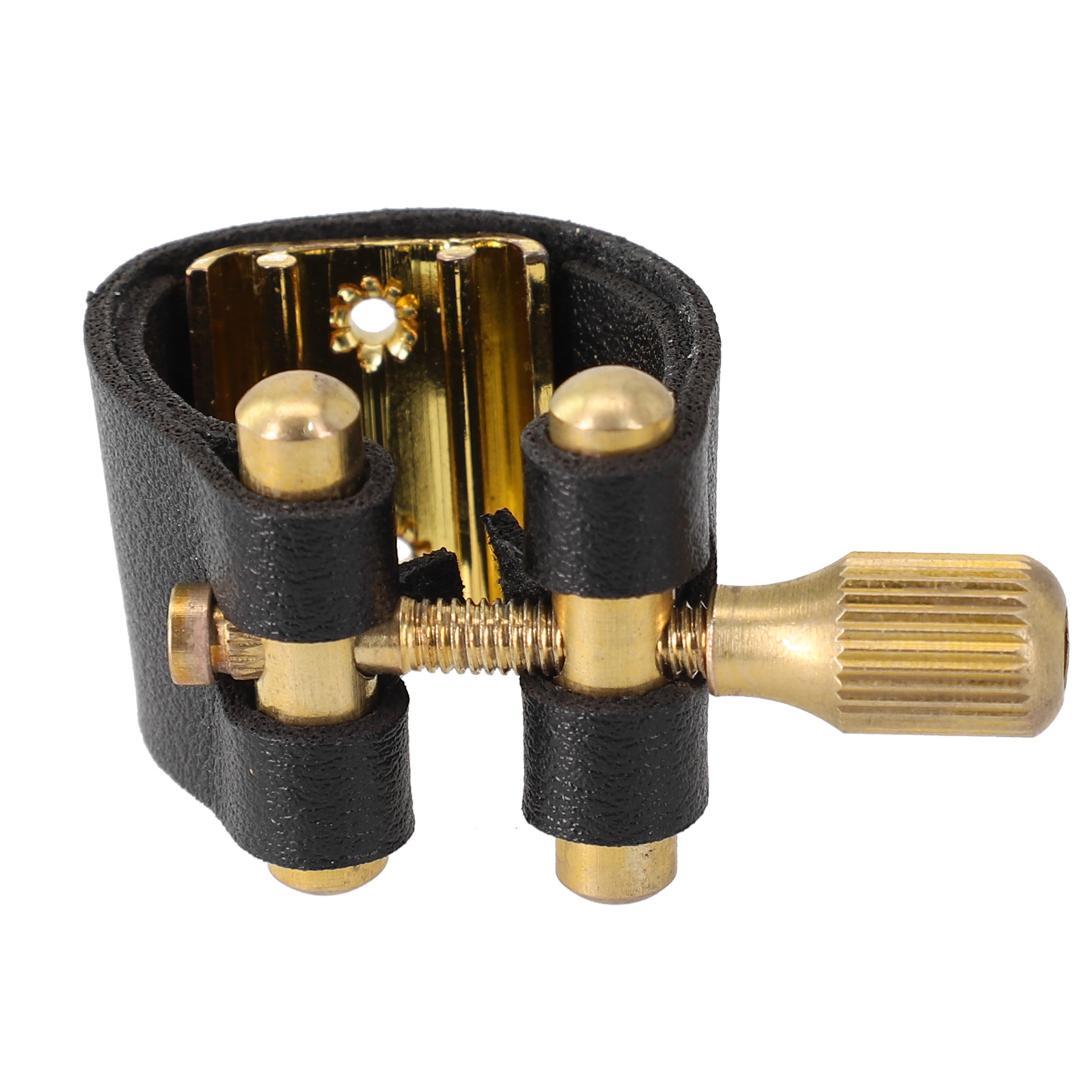 Mouthpiece Ligature Soprano Sax Mouthpiece PU Leather Saxophone Accessories Black For Soprano Sax Meta Durable
