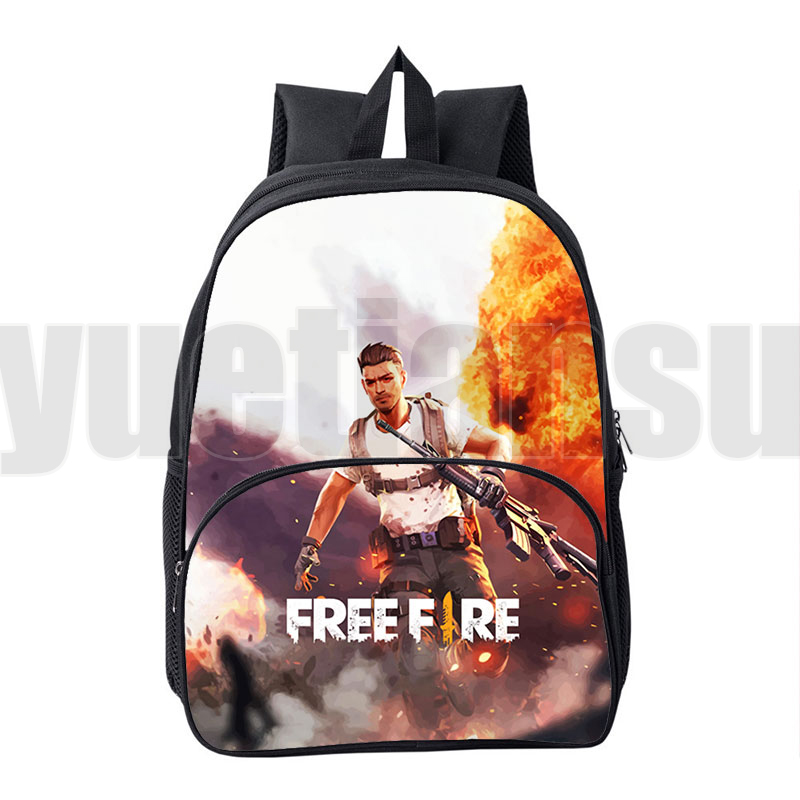 Hot Game 3D Free Fire Garena Roupa Angelical Backpack Boys Girls 12/16 Inch School Bag Children Book Bag War Games Travel Bag
