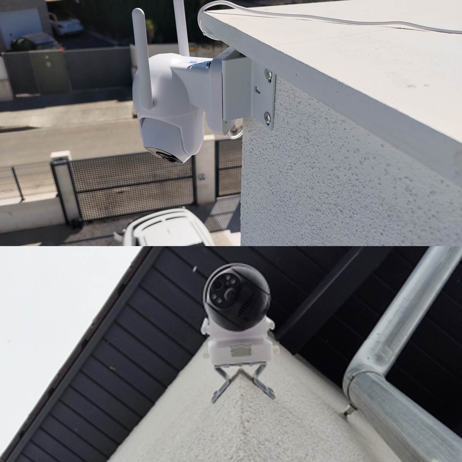 CCTV Video Surveillance Camera Mounting Bracket Vertical Wall Corner Right Angle Plate Supporting Holder Crane Metal Black White