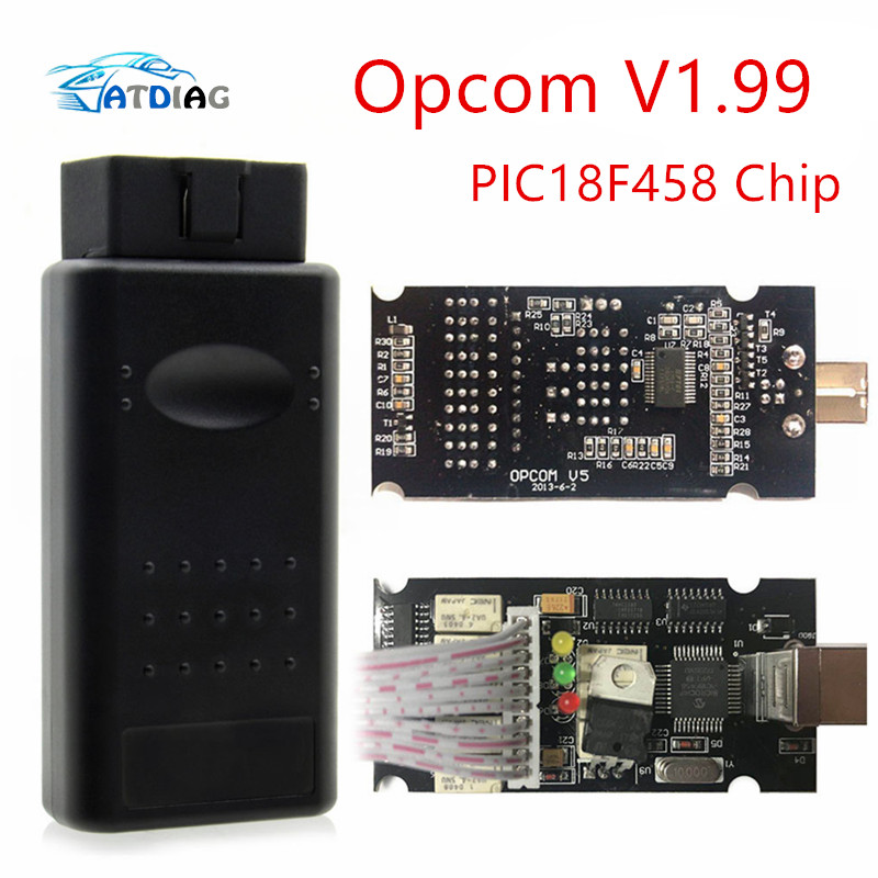 OP COM for Opel V1.99 OBD2 OP-COM Car Diagnostic Scanner Real PIC18f458 OPCOM for OpeL Flash Firmware