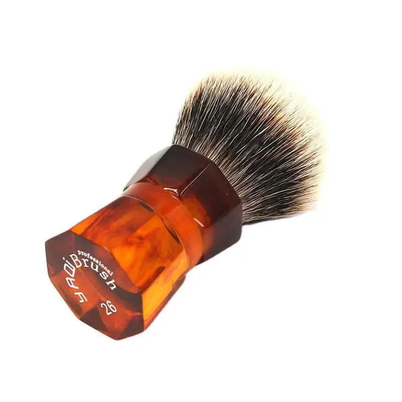 Yaqi 26mm Moka Express Two Band Badger Hair Mens Beard Shaving Brush 240624
