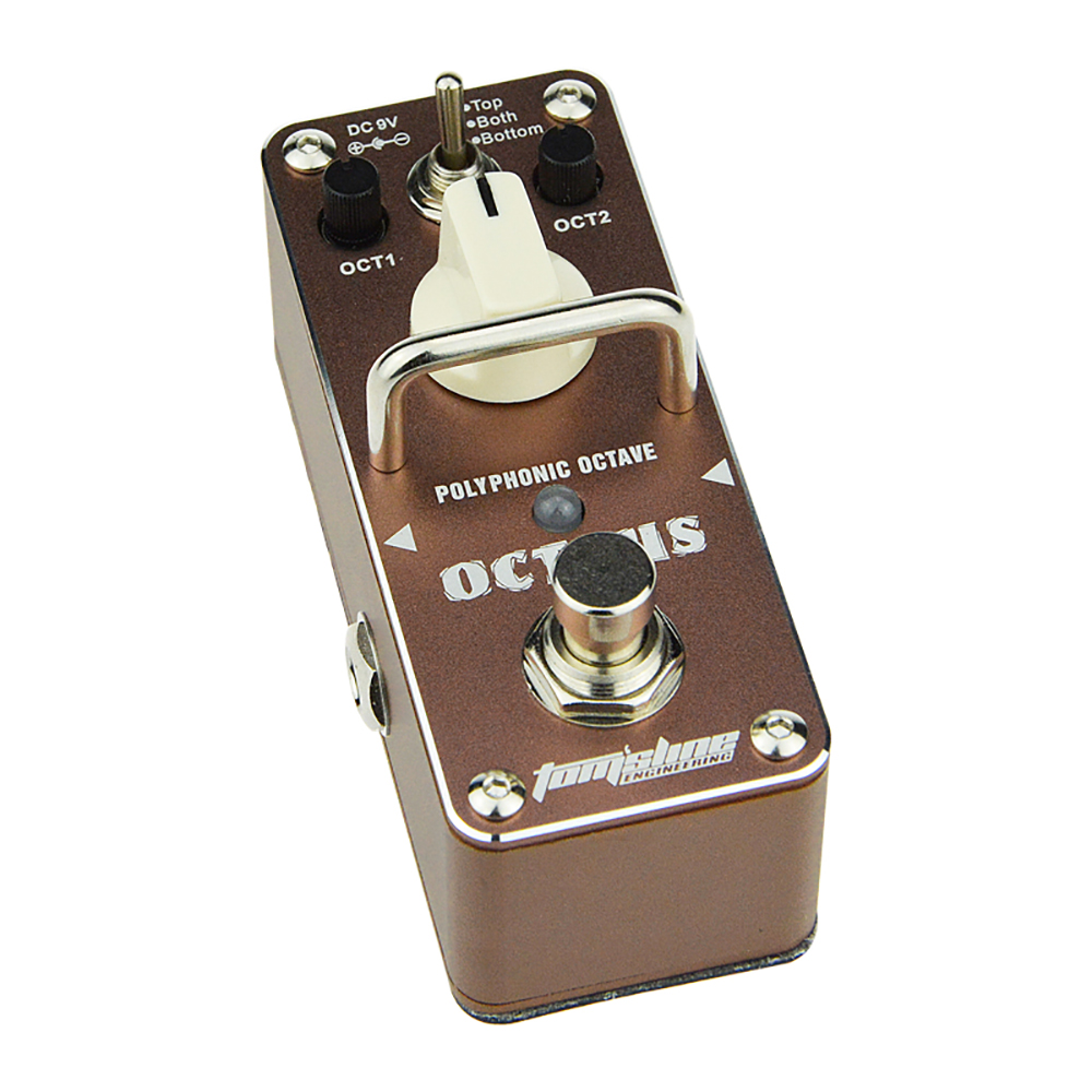 AROMA AOS-3 Octpus Electric Guitar Effects Pedal Polyphonic Octave Mini Single Guitarra Pedal True Bypass Guitar Accessories