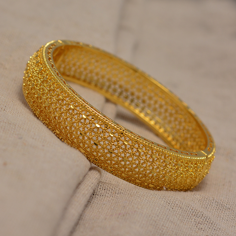 Nigeri New Africa Jewelry Ethiopian Gold Color Bangle&Bracelet for Women Girl Dubai wedding Bangles Birthday Gifts