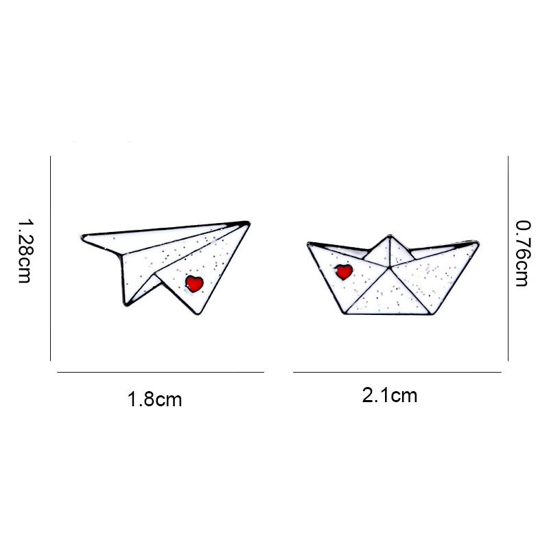 Paper Airplane Boat Enamel Pins Brooches Badges Bags Kids Metal Pin Gifts For Friends Jewelry Brooch DIY For Clothes Backpack