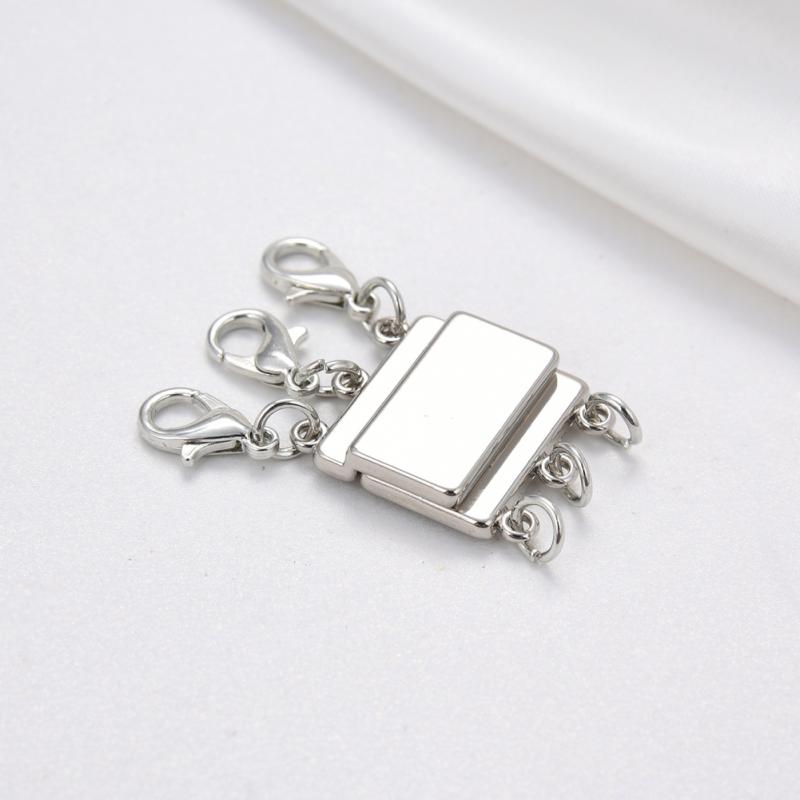 Layered Bracelet Necklaces Lobster Clasp Layered Stacked Fasteners Buckles Closed Beading Clasp Necklace Bracelet Chain Buckle