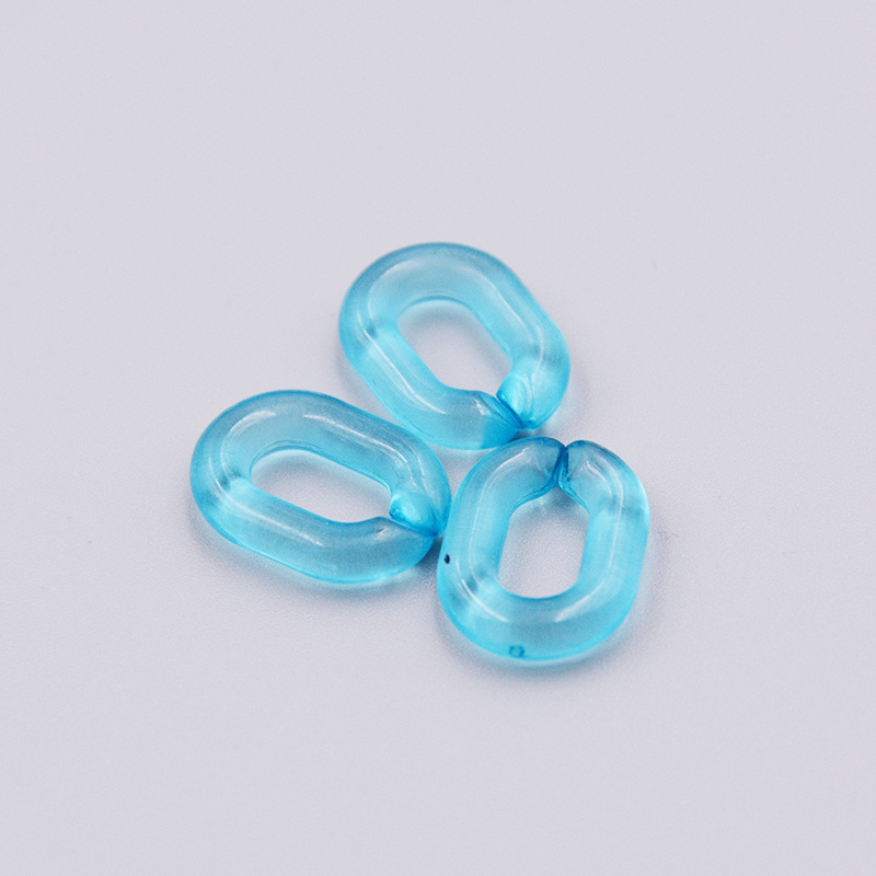 50pcs Transparent Acrylic Open Rings Beads Link Chain Assembled Part Beads Connectors for Diy Jewelry Making Accessories 20x14mm