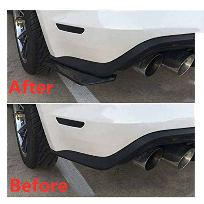 Car Rear Bumper,of Universal Rear Trunk Lip Spoiler Canard Wing BodySpoilerAnti-crash Diffuser Lip Wrap Angle Splitter Protector