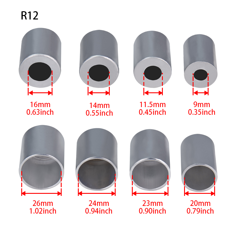 Aluminum Crimp Ferrule for Auto A/C Air Conditioning Standard / Reduced Barrier Refrigerant Hose 3/8'' 1/2'' 5/8'' 3/4&#