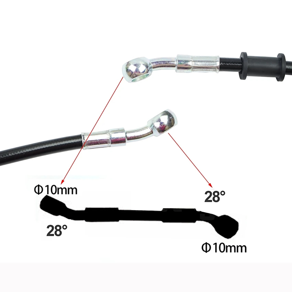 Motorcycle Hydraulic Brake Clutch Line Hose 10mm Banjo Tee Hose Connector 3 Way Adapter for Dirt Bike ATV Moped Scooter,etc