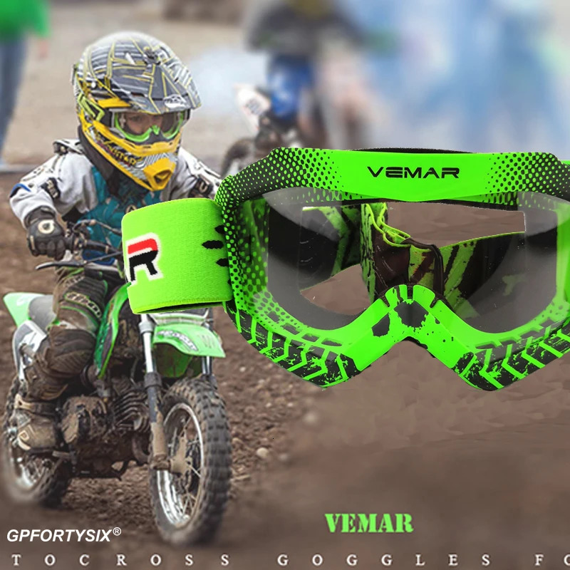 Professional Children Motocross Goggles Kids Motorcycle Glasses Kid MX MTB Off-Road Dirt Bike Child Goggles For MX Helmet 240624