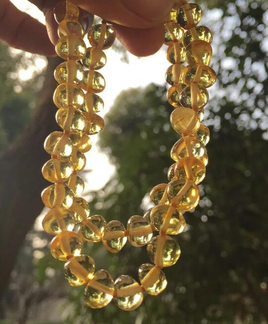 Yoowei 10 Color Natural Amber Necklace for Adult Honey Baroque Style 100% Real Original Amber Bead Women Amber Jewelry Wholesale