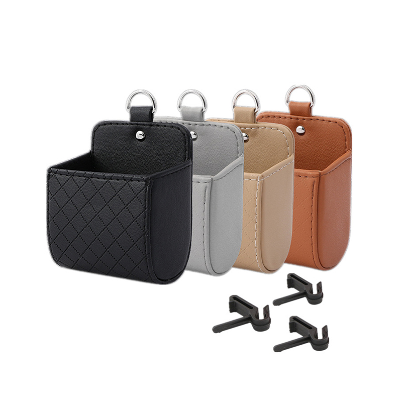 Car Air Outlet Mobile Phone Pocket Organizer Holder Hanging Sundries Storage Glasses Bag Auto Accessories Stowing Tidying