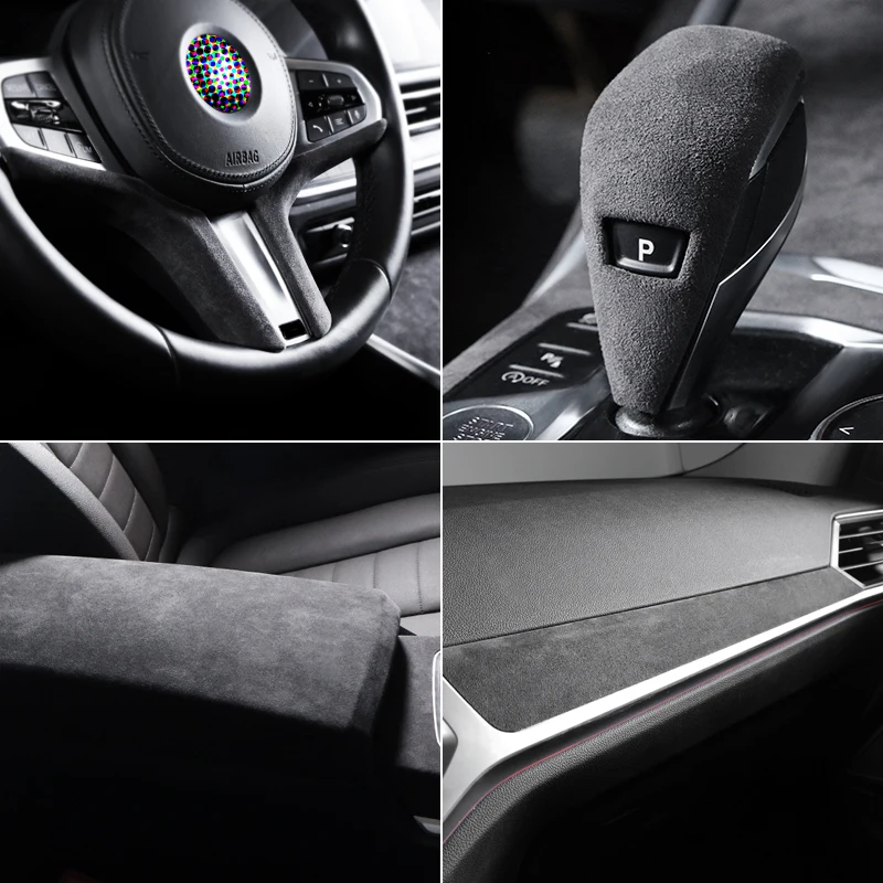 For BMW G20 320i M Performance Sticker Alcantara Wrap Interior Car Central Console Panel Steering Wheel Trim Car Accessories