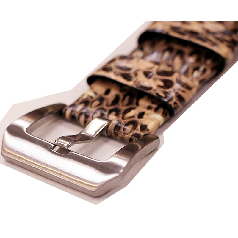 Luxury Snake Leather Watchband 20MM 22MM 24MM Pin Buckle Leather Watch Waterproof Men's Watch Replacement Accessories