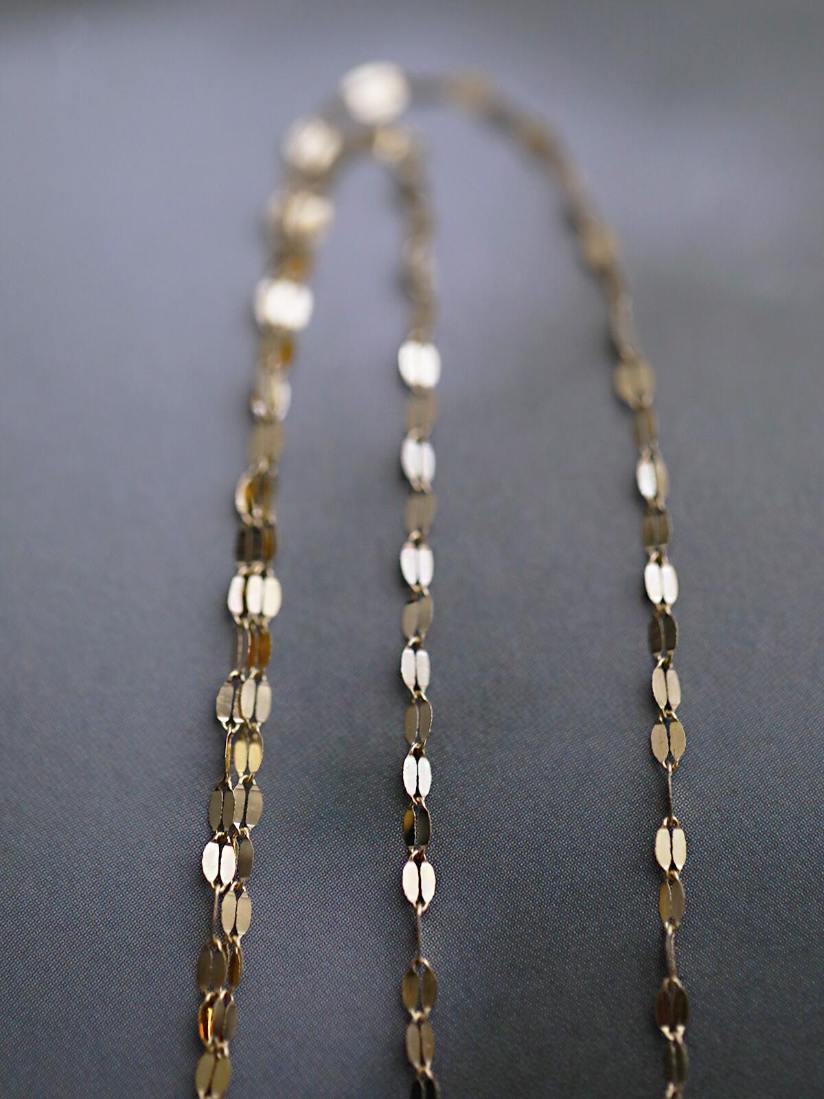 GOLDtutu 14K Real Gold Long Necklaces, Japanese Design, Exquisite Shining Lips, Kiss Word, Plain Jewelry, kj478