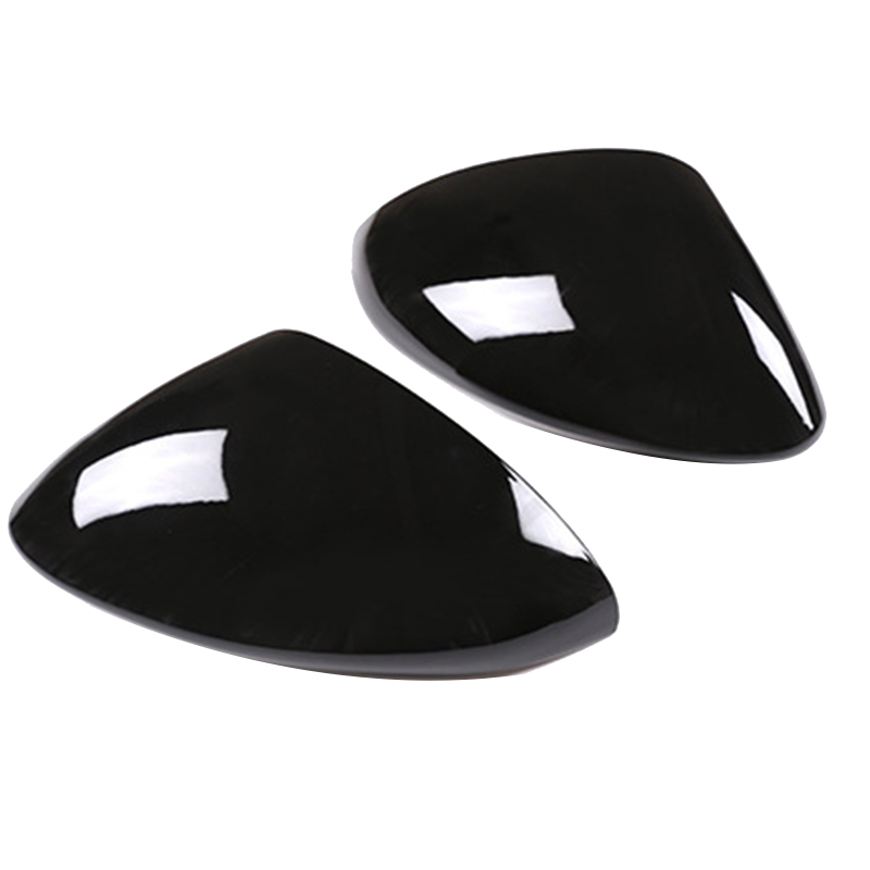2 Pcs Glossy Black ABS For Alfa Romeo Stelvio 2017-2020 Rear View Mirror Cover Trim Car Accessories