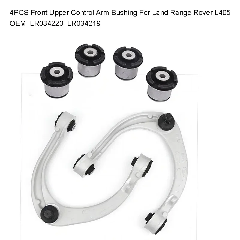 4PCS Front Upper Control Arm Bushing For Land Range Rover L405 2013+ LR034214 LR034211