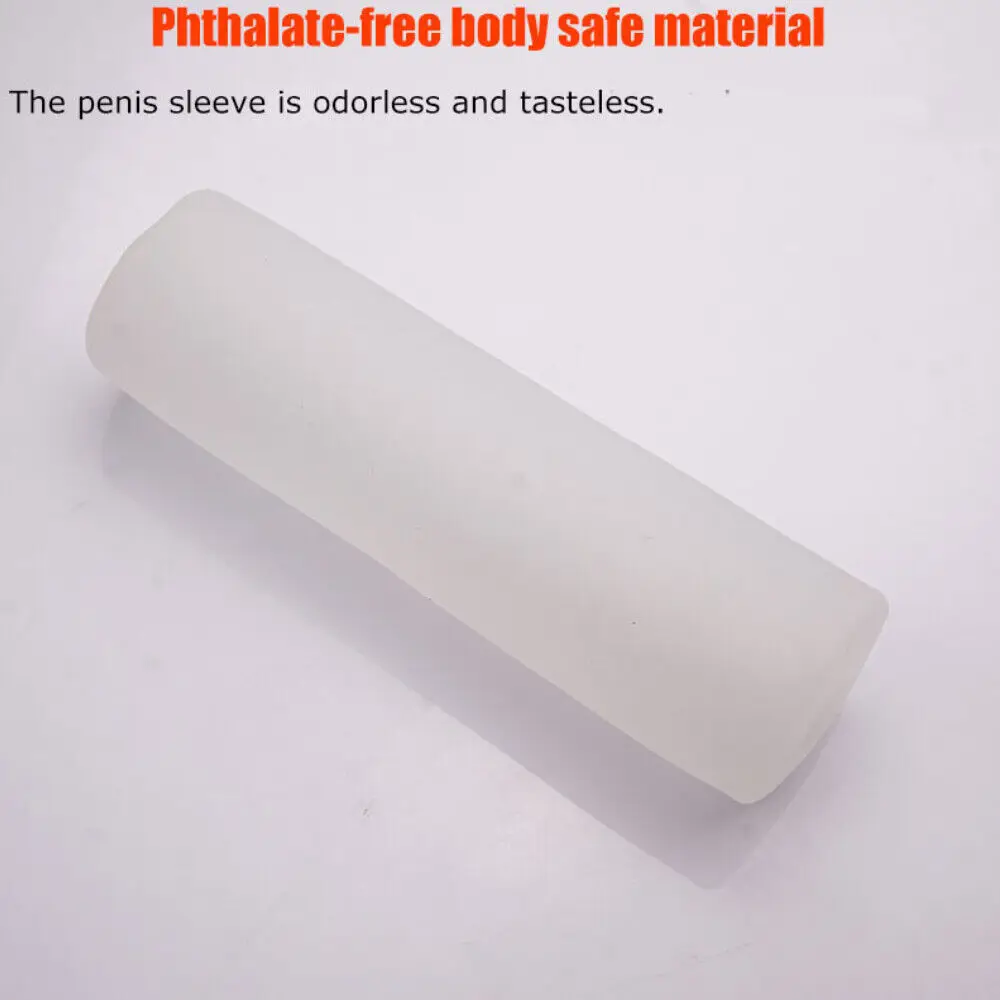 Soft Silicone Vacuum Pump Sleeve Penis Sleeve Tube Massager Condoms Male Masturbator Penis Enlargement Adult Sex Toy for Men 18+