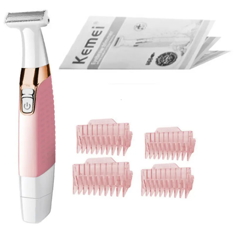 Kemei washable rechargeable electric women shaver trimmer hair removal lady leg full body bikini trimmer machine painless 240624