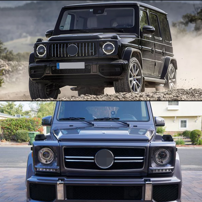 iJDM For 1986-2018 Mercedes Benz W463 G-Class G500 G550 G55 G63 G65 etc Gloss Black Car Front Turn Signal Light Cover Shells