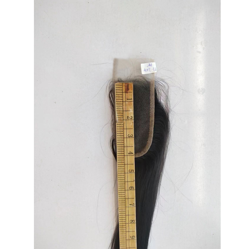 Brazilian Malaysian Indian 100% Human Hair 2X4 Lace Closure Free Part Straight Remy Hair Top Closures Natural Color