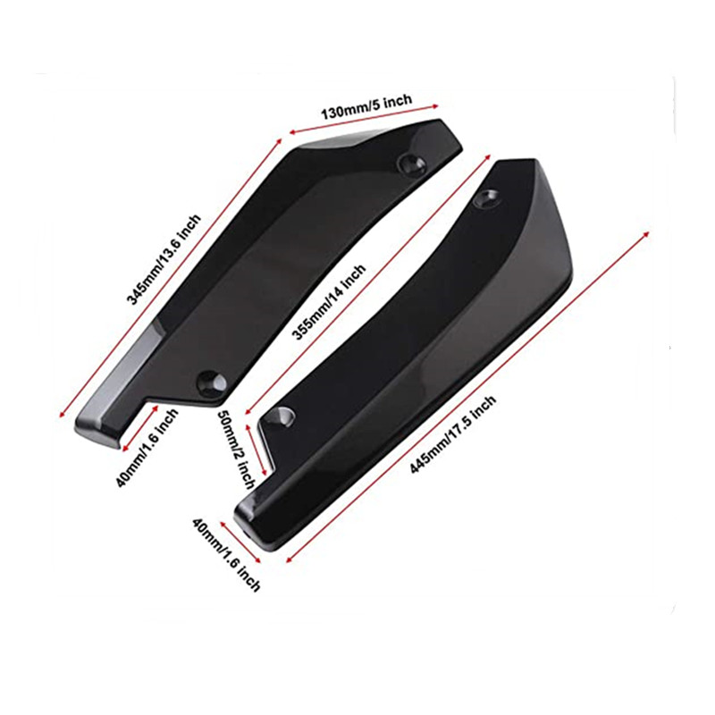 Car Rear Bumper,of Universal Rear Trunk Lip Spoiler Canard Wing BodySpoilerAnti-crash Diffuser Lip Wrap Angle Splitter Protector