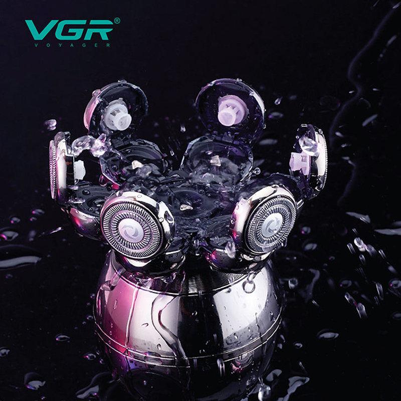 Original VGR Pro Electric Shaver For Men Wet dry 5in1 Body Hair Trimmer Beard Razor Bald Head Shaving Machine Rechargeable