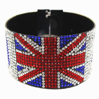 2015 Jewelry Bracelet Wrap Strass UK Flag Design Bracelet Magnetic Clasp Slake Bracelet Turkey Flag Design