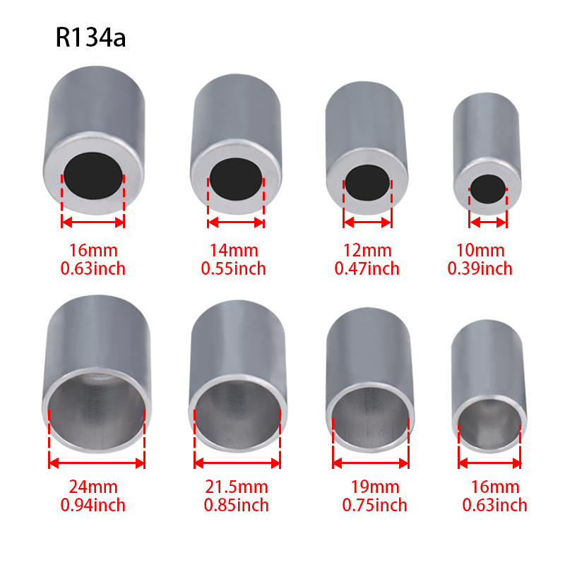 Aluminum Crimp Ferrule for Auto A/C Air Conditioning Standard / Reduced Barrier Refrigerant Hose 3/8'' 1/2'' 5/8'' 3/4&#