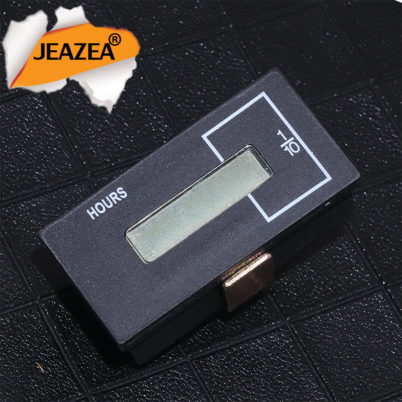 JEAZEA DC 12-36V Square Mechanical Hour Meter Counter Timer Car Generator Diesel Petrol Engine Excavator Tractor