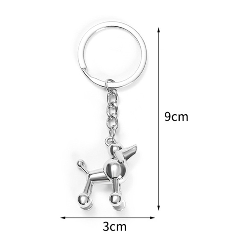 Creative 3D Pet Poodle Keychain Cute Key Ring For Women Men Lucky Dog Key Chain Key Holder Bag Charm Keyring Jewelry Gift