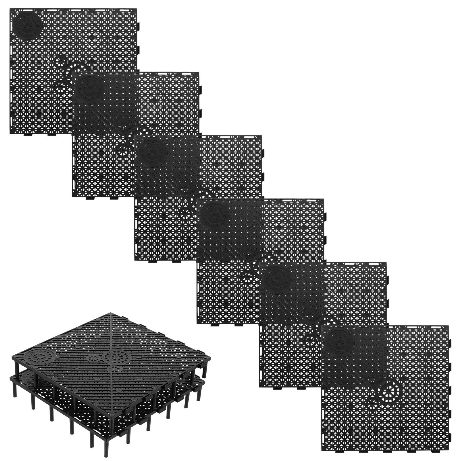 Aquarium Bottom Grid: Plate Tank Bottom Filter Aquarium Undergravel Filter Board Divider Tank Bottom- Black