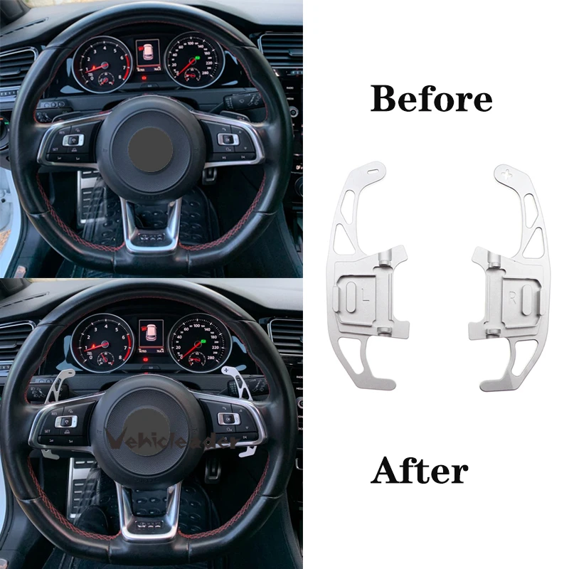 2pcs Car Steering Wheel Shift Paddle Shifter Extended For VW GOLF GTI R GTD GTE MK7 7 POLO GTI Scirocco 2014 2015-2019 2020