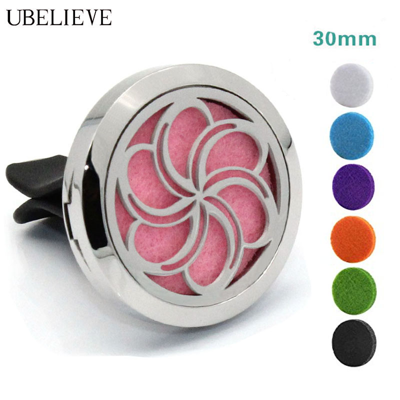 Sunflower Essential Oil Car Vent Clip Diffuser Locket Magnet Aromatherapy Car Diffuser Clip With Free Pads Car Freshener Clip