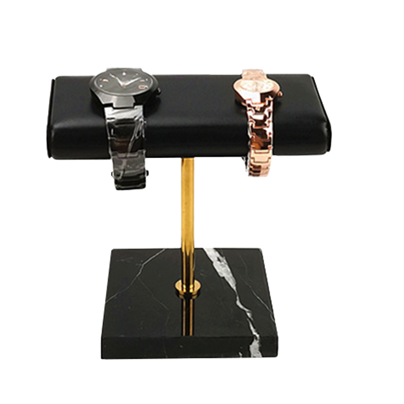 Black Marble Base Watch Stand Gold Metal Rod Display Props Bracelet Jewelry Lengthen Placement Stand
