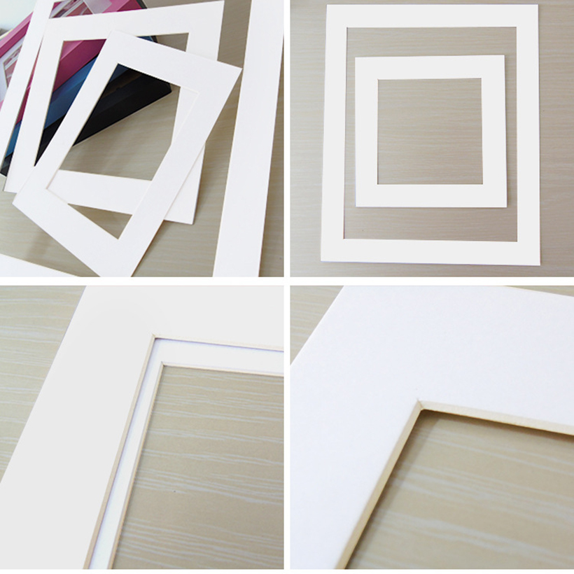 15Pcs White Mats Rectangle Mounts For 6/7/8/10/16 inch A4 A3 Picture Frames Decor Mat Paper Photo Frame H260306