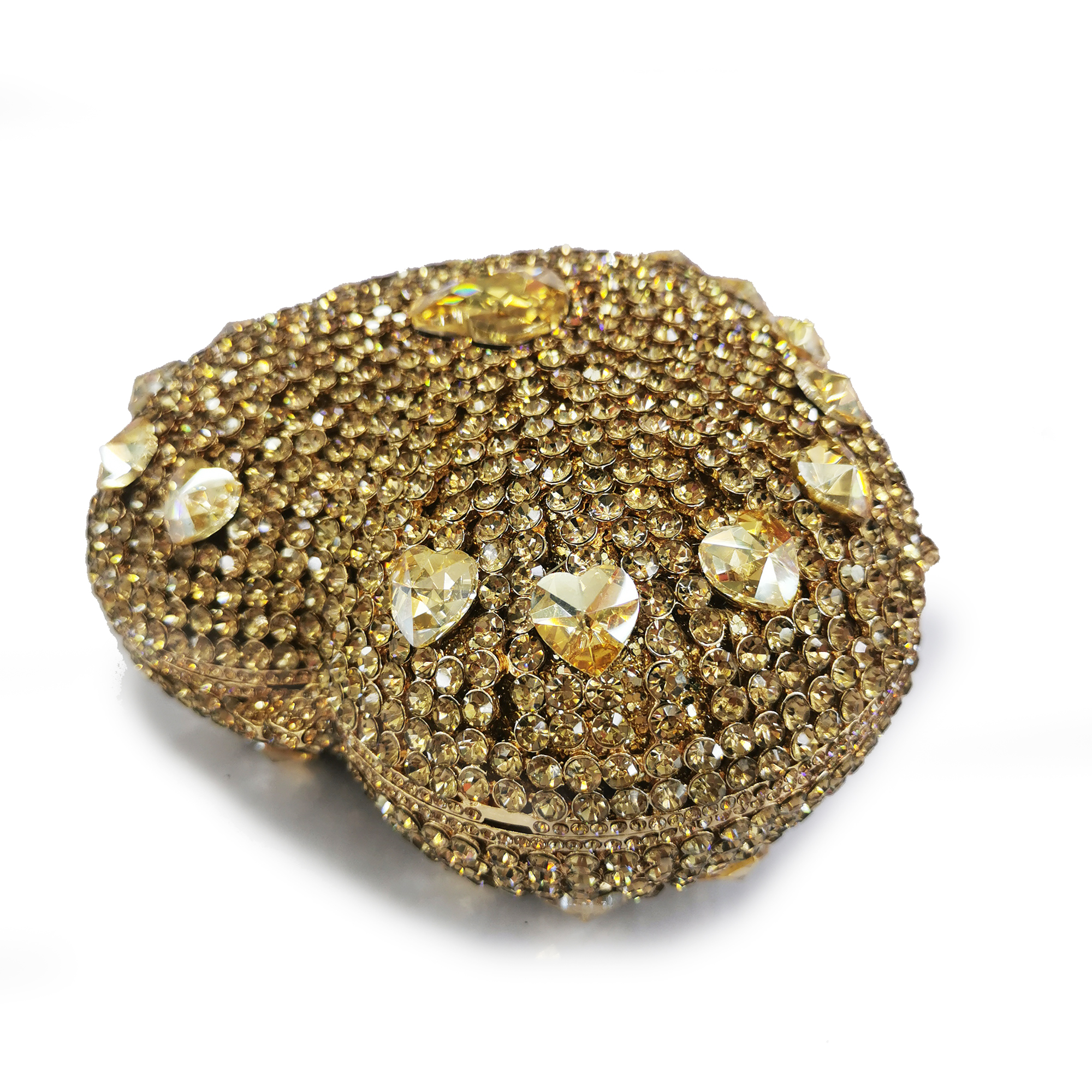 XIYUAN Women Golden Crystal Evening Bags Bridal Wedding Rhinestone Clutches Red Handbags Party Dinner Minaudiere Clutch Purse