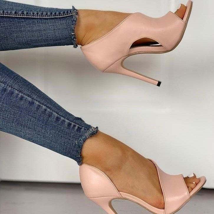 Women Summer Thin High Heels Buckle Peep Toe Gladiator Sandals Office Hollow Out Sandals Party Pumps Wedding Ladies Shoes