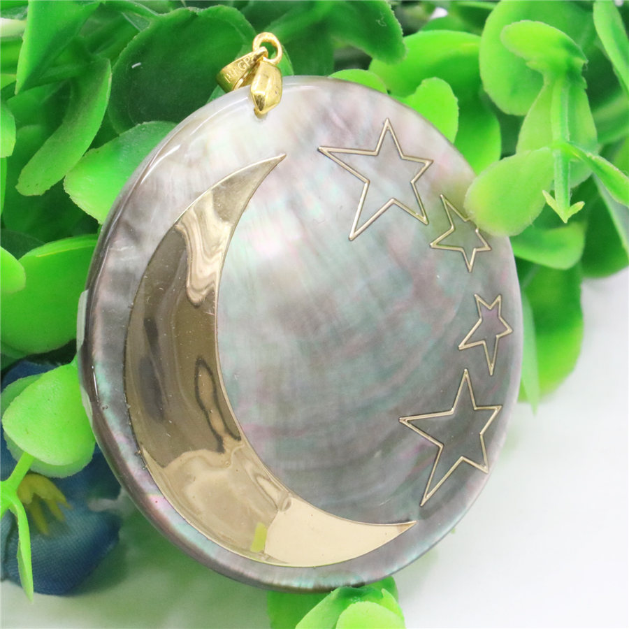 51mm Natural Accessories Multicolor Abalone Paua Sea Pearl Shells Pendant Flower DIY Christmas Women Girls Gifts Jewelry Making