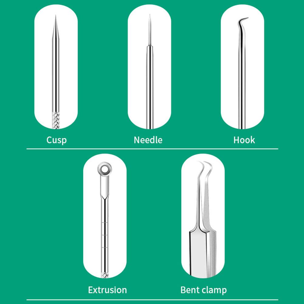 Blackhead Acne Needle Cell Pimples Blackhead Clip Tweezers Beauty Skin Blemish Black Extractor Tool Comedone Head Acne Face E1N1