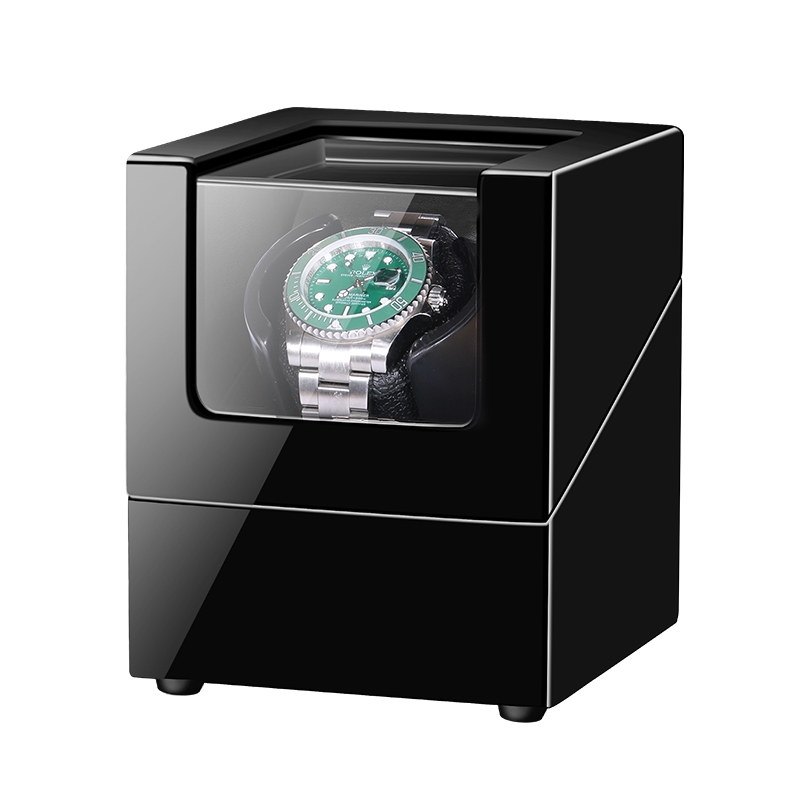 Single watch household Wooden Single Watch Winder Automatic Watch Winder Box Accessories Display Mechanical Rotating Leather