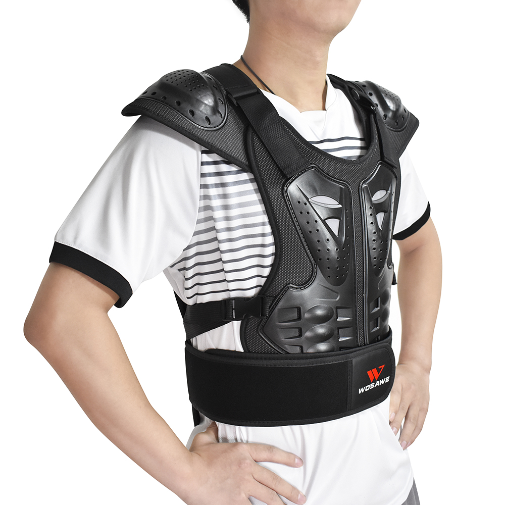 WOSAWE Adult Motorcycle Armor Vest Chest Back Spine Support Body Protective Gear Motocross Snowboarde Skate Racing Skateboard