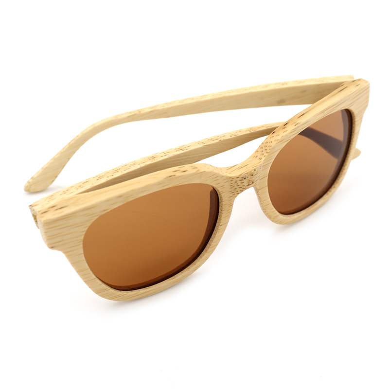 BOBO BIRD Natural Bamboo Retro Sunglasses for Men and Women Handmade Polarized Wooden Eyewear with Wood Gifts Box Sun Glasses