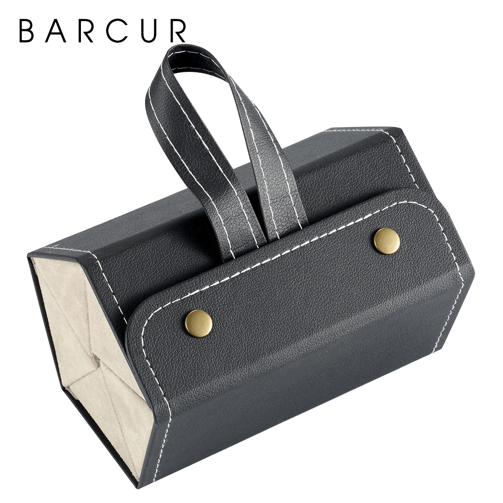 BARCUR Portable Glasses Box 2/3/4/5/6 Slot Eyeglasses Storage Display PU Leather Case Travel Folding Cases