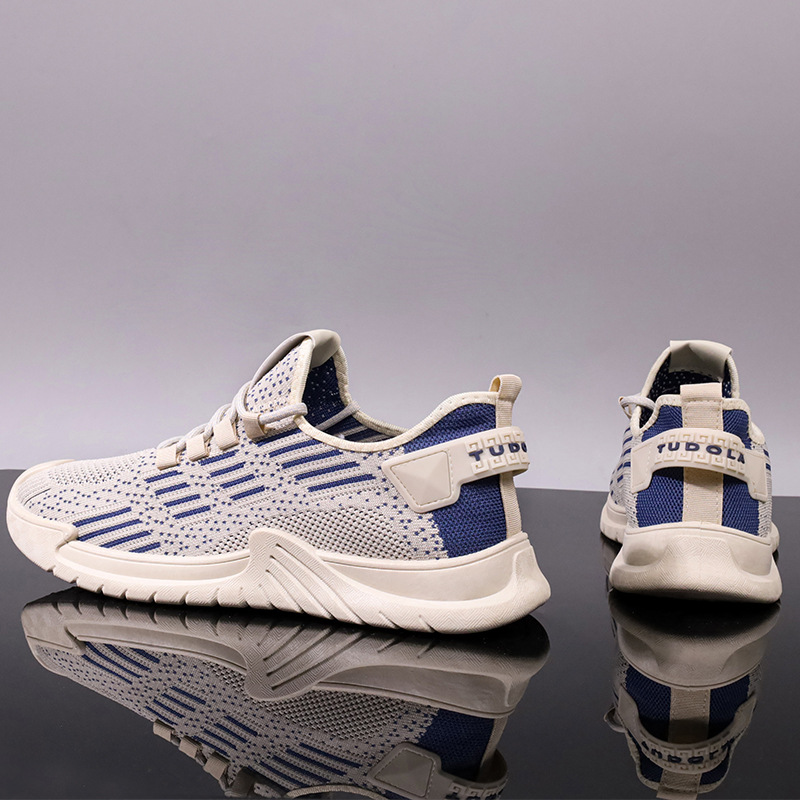 New Men's Sports Breathable Comfortable Running Soft Sole Shoes Khaki Free shipping