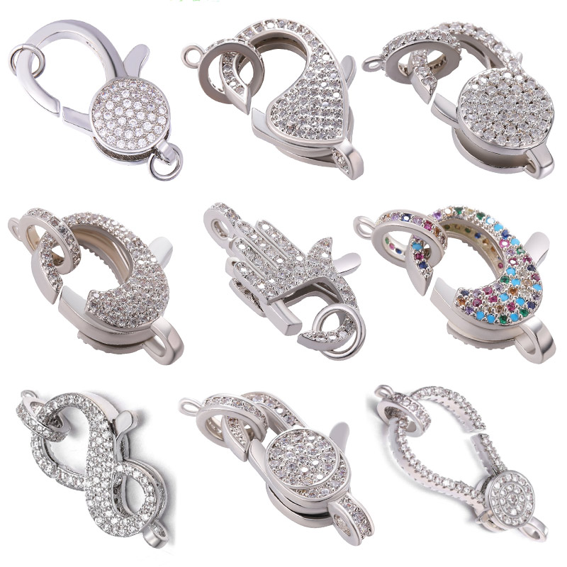 Juya Handmade Creative Enamel Circle Charms Connectoor Hook Clasps Accessories For DIY Neewlework Beads Pendant Jewelry Making
